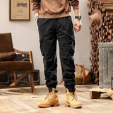 Riolio Mens Multi-Pockets Hip Hop Ankle-banded Outdoor Sports Overalls Harem Pants Loose Casual Joggers Sweatpants Men Cargo Pants