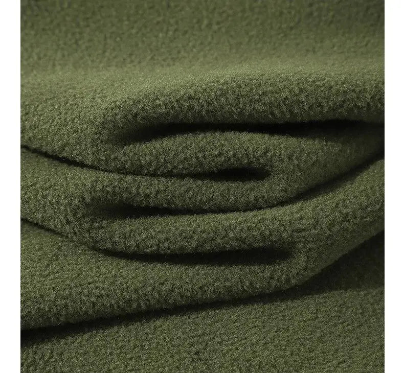 Riolio Double-sided Fleece! Retro Military Green Straight-leg Pants Women Loose Thickened Warm Drawstring Casual Wide-leg Pants Men