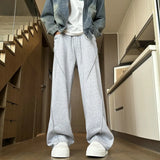 Riolio Black Casual Pants Men Fashion Oversized Wide Leg Pants Men Sweatpants Streetwear Loose Straight Joggers Pants Mens Trousers