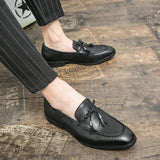 Riolio Summer Fashion Casual Leather Shoes Men Large Size Business Formal Casual Shoes Wedding Lace Up Men Shoes