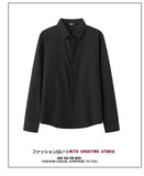 Riolio  New Naples Business Men Shirts Light Luxury Textured Lapel Striped Long Sleeve Cardigan Leisure Premium Commuter Blouse S-4XL