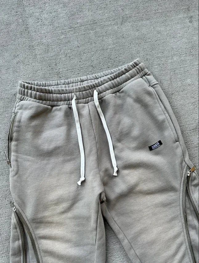 Riolio Y2K Retro Zipper Decoration Sweatpants Pants Streetwear Baggy Casual Pants Men Women Harajuku Hip Hop Letter Jogging Trousers
