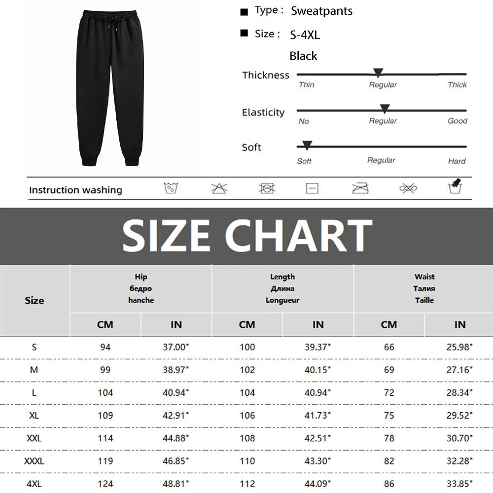 Riolio Men's Sweatpants Spring Autumn Fleece Pants Sport Long Pants Casual Drawstring Pockets Trousers Oversize Sweatpants For Men