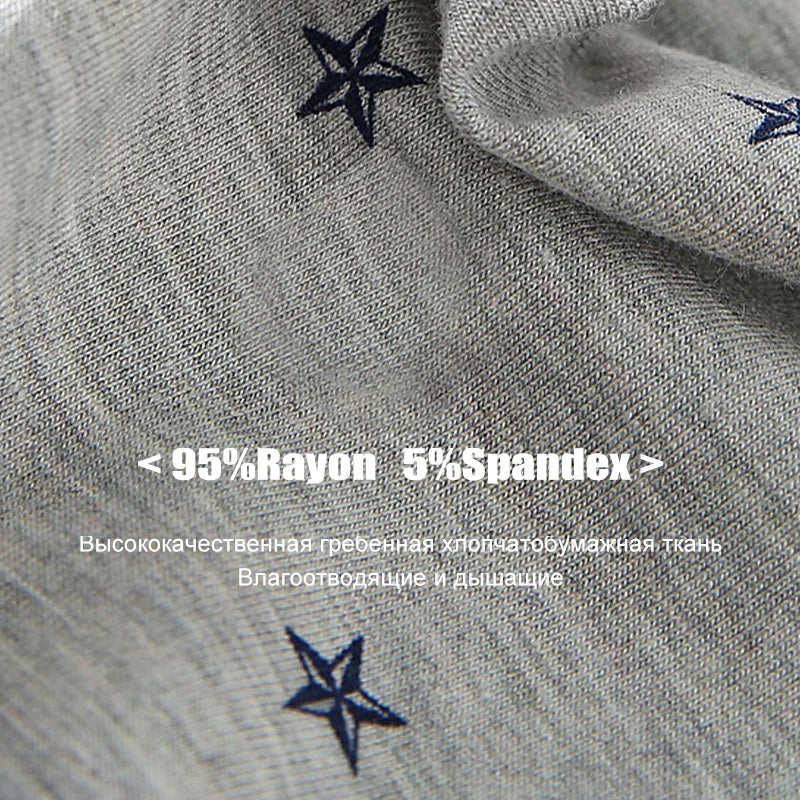 Riolio Men's Star Boxer Shorts Comfortable Striped Underwear Sexy Hombre Dot Panties Male Lingerie Breathable Boxers Shorts