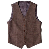 Riolio Autumn Winter New Vintage British Winter Suit Vest Men's Vintage Patchwork Suit Vest Wool Trend Plus Size Vest Aesthetic Chic