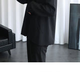 Riolio Male Elegant Casual Blazer Jacket Spring Autumn Versatile Loose Black Casual Jacket American 2025 New High Street Men's Suit