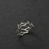 Riolio Punk Irregular Thorns Couple Rings Retro Hip-hop Personality Adjustable Finger Ring for Men Women Lovers Jewelry Gifts