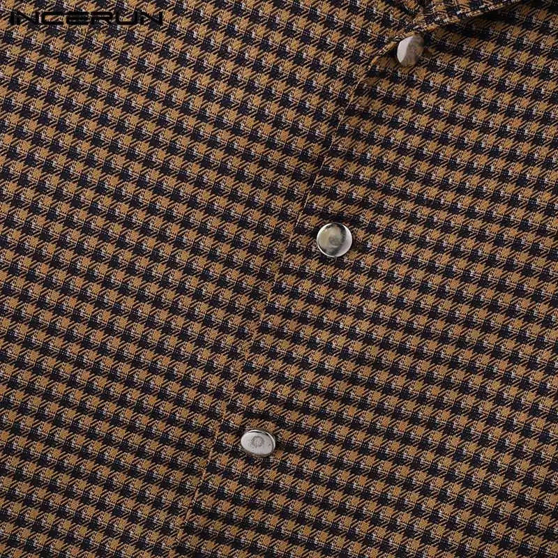 Riolio Men's Jackets Plaid Lapel Long Sleeve Button Fashion Casual Male Crop Coats Spring Streetwear Thin Jackets S-5XL INCERUN