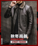 Riolio Casual Punk Rock Thick Leather Coats Slim Windproof Blazer Stand Collar Outwear Men's Pu Leather Jacket Zipper Motorcycle Jacket