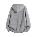 Riolio American-style autumn/winter streetwear unisex trendy hooded knit sweaters for couples with loose-fit retro Harajuku casual tops