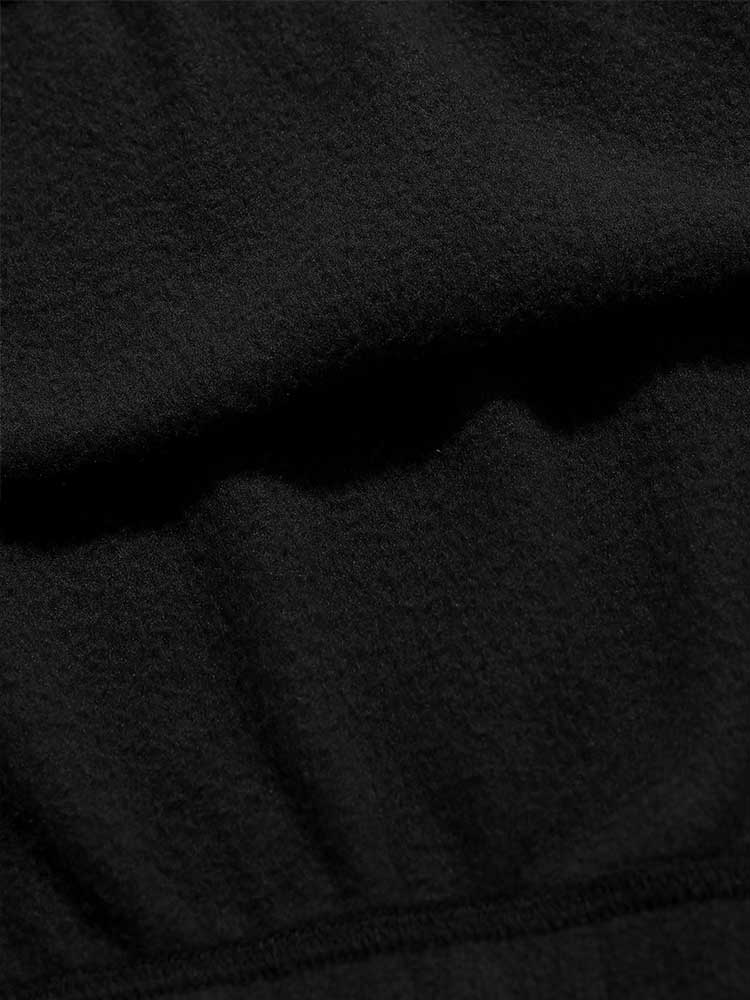 Riolio Hoodie for Men Fuzzy Polar Fleece Sweatshirt Letter Embroidered Turtleneck Streetwear Pullover Winter Unisex Zipper Sweats