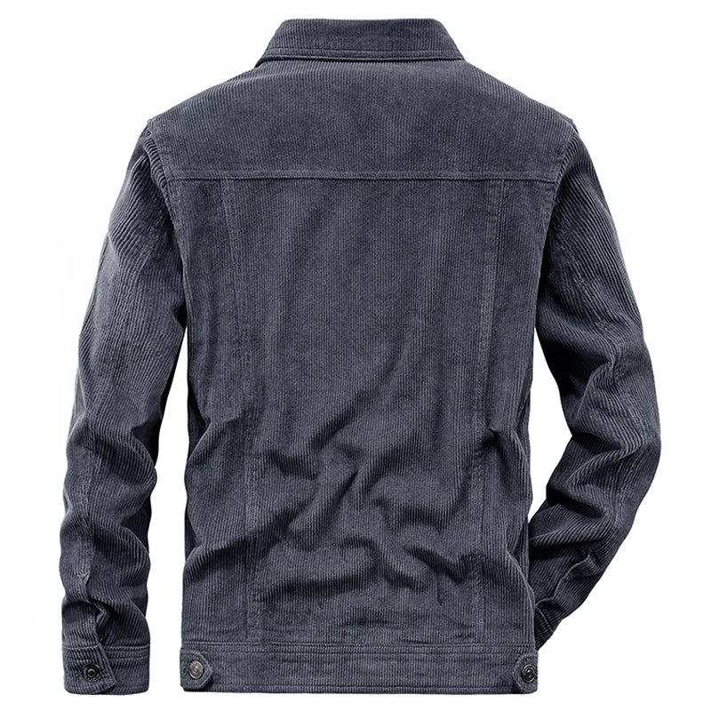 Riolio Wellsome Men's Streetwear Motorcycle Corduroy Coats Winter Bomber Jackets Men's Windbreaker Multi-pocket Cotton Cargo Parkas