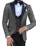 Riolio prom suit Men 3 Pieces Suits For Men Custom Made Groom Groomsmen Tuxedos Wedding Men Suit Terno Masculino(Jacket+Pant+Vest)