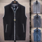 Riolio Atutumn and Winter New Men's Sweater Cardigan Knitting Vest Dailywear Warmth Thickened Zipper Jacket Waistcoat Male Streetwear