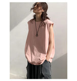 Riolio Summer Men Trendy Casual Streetwear Oversized Sleeveless T-shirt Youth Y2K Hip Hop Cotton Tank Tops Sports Basketball Vest