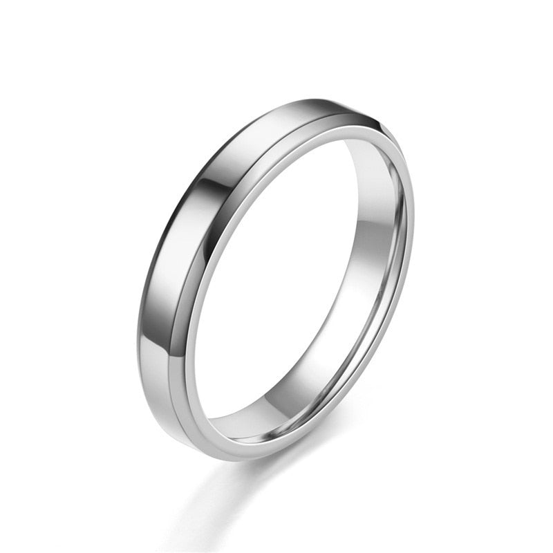Riolio New Classic Glossy Ring Men Temperament Fashion Stainless Steel Round Finger Ring For Men Jewelry Gift