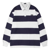 Riolio Striped Black T-shirts Men Preppy Stylish College Long Sleeve Harajuku Japanese Handsome Casual Baggy All-match Streetwear Cool