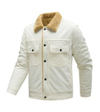 Riolio Autumn Brand Men's Jacket Winter Thick Velvet Jacket Men's Quality Lamb Wool New Jacket Corduroy Cotton Jacket Men's Clothing