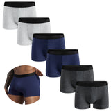 Riolio 6pcs Pack Men Panties Cotton Underwear Male Brand Boxer And Underpants For Homme Luxury Set Shorts Box Slip Kit