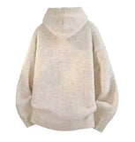 Riolio American-style autumn/winter streetwear unisex trendy hooded knit sweaters for couples with loose-fit retro Harajuku casual tops