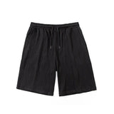 Riolio Summer Shorts Men Fashion Blue Ice Silk Shorts Men Streetwear Hip-hop Loose Pleated Shorts Mens Beach Shorts Plus Size 4XL