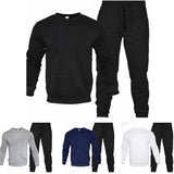 Riolio Men's Two-Piece Set O-Neck 2 Pieces Sets Tracksuit Hooded Sweatshirt +Drawstring Pants Male Sport Hoodies Running Sportswear