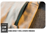Riolio Korean Casual Heavy Half Zipper Sweatshirt Fleece Jacket Men Autumn Winter Warmth Thicken Men Aesthetic Academy Chic Streetwear