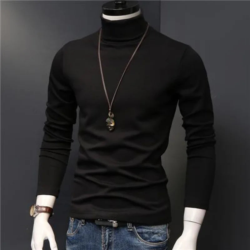 Riolio Man Thermal Turtleneck Casual Sleepwear Shirt S-2XL Sleeve Long Slim Coat 5colors Basic Sweater Bottom Winter
