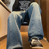 Riolio New Big boy Jeans for Men Streetwear Baggy Jeans Large size Patchwork Denim Leisure Simple Dime Pants Women Jeans Hot  jean