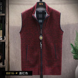 Riolio Atutumn and Winter New Men's Sweater Cardigan Knitting Vest Dailywear Warmth Thickened Zipper Jacket Waistcoat Male Streetwear