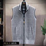 Riolio Atutumn and Winter New Men's Sweater Cardigan Knitting Vest Dailywear Warmth Thickened Zipper Jacket Waistcoat Male Streetwear