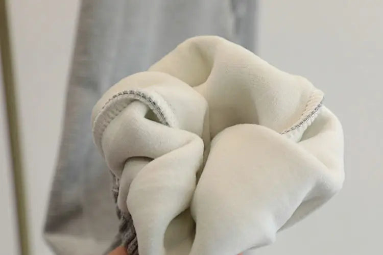 Riolio Korean Casual Sports Suit Large Size Plus Velvet Set Zipper Design Sports Sweatshirt Tying Trousers Casual Simple Two-piece Set