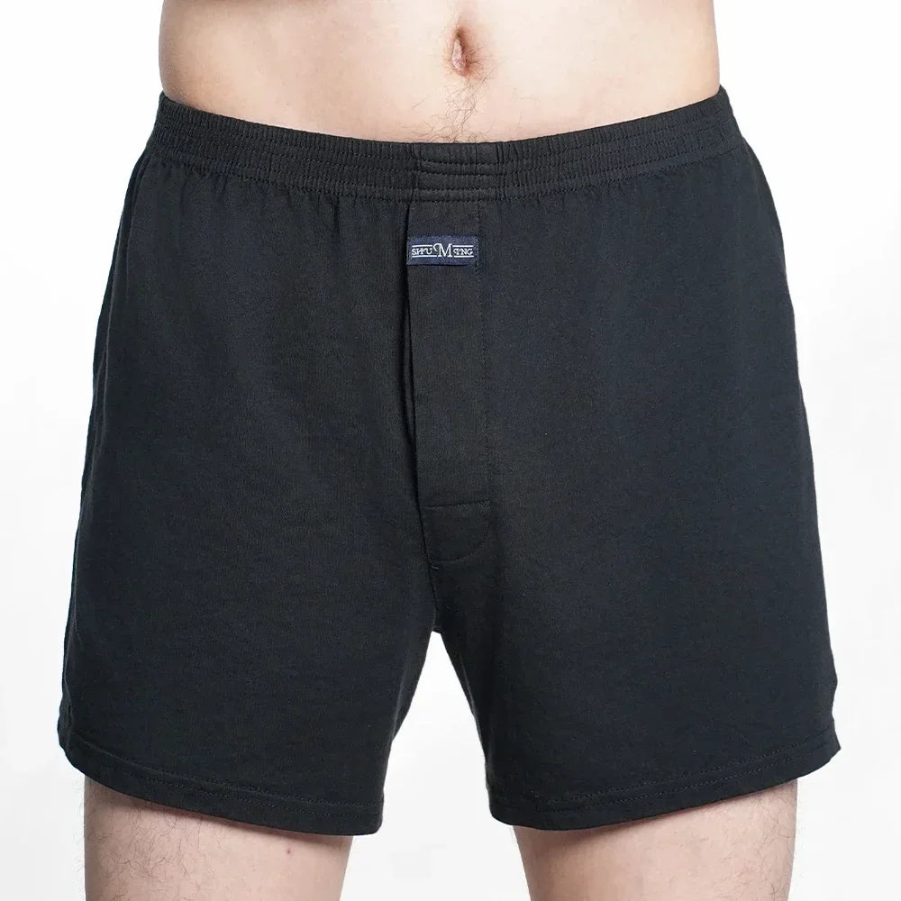 Riolio Men's 100% Cotton Boxer Shorts Foreskin Underwear High Waist Big Underpants Casual Plaid Plus Size Aro Alo Allo Pants M-3XL
