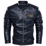 Riolio Men Outerwear Leather Moto Jacket Trend Brand Men's New Clothing Men Fashion Leather Jacket Streetwear Blazer Casual Jackets