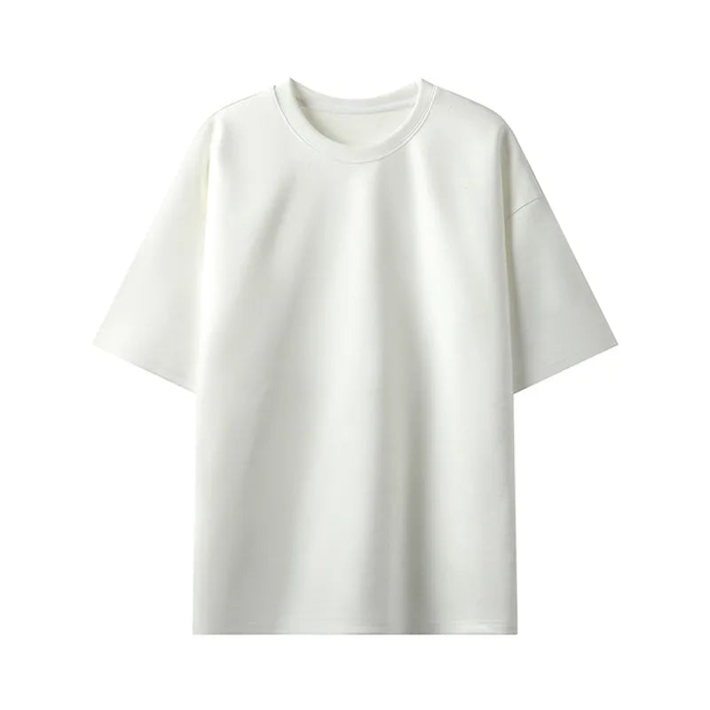 Riolio Summer Short-sleeved T-shirt Men Fashion 10-color Casual Suede T Shirt Men Streetwear Loose O-neck Tshirt Mens Top M-3XL