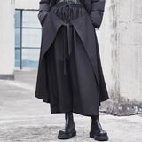 Riolio Men's Wide Leg Pants Solid Joggers Streetwear Elastic Waist 2025 Irregular Skirts Trousers Men Loose Punk Pantalon 3XL