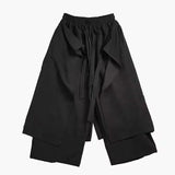 Riolio Men's Wide Leg Pants Solid Joggers Streetwear Elastic Waist 2025 Irregular Skirts Trousers Men Loose Punk Pantalon 3XL