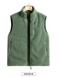 Riolio Outdoor Sleeveless Coats Vests Male Warm Cotton Waistcoat Autumn Jackets Thick Vests Man Classic  Lamb Cashmere Men Fleece Vest