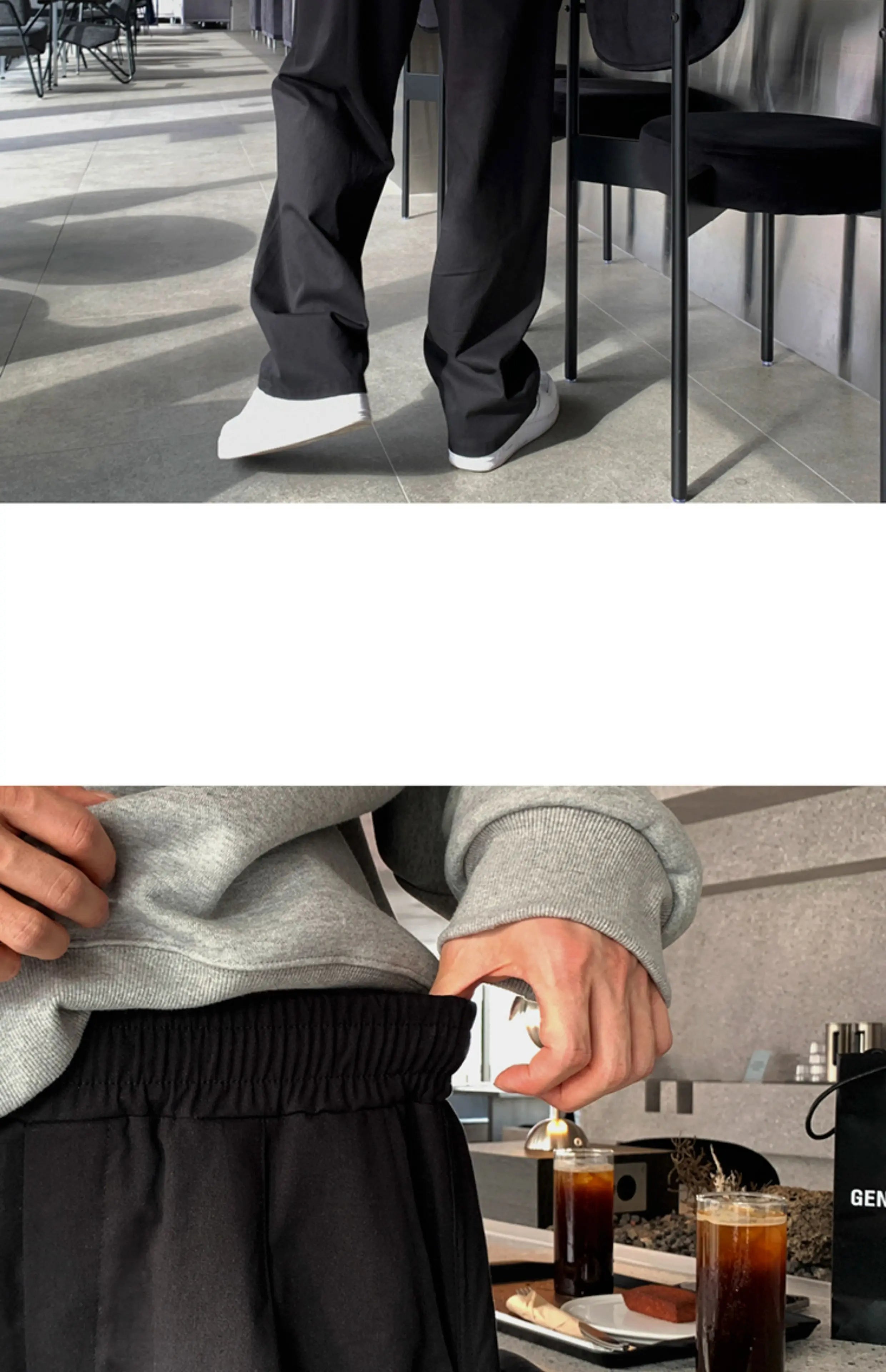 Riolio Korean Style High-end Straight-leg Casual Pants Men's Spring Summer Loose Trousers American 2025 New Trendy Wide-leg Pants Chic