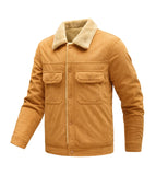 Riolio Autumn Brand Men's Jacket Winter Thick Velvet Jacket Men's Quality Lamb Wool New Jacket Corduroy Cotton Jacket Men's Clothing
