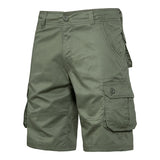 Riolio Men's Shorts Loose Large Size Multi-Pocket Overalls Summer Cotton Comfortable Nickel Pants Outdoor Casual Sports Beach Pants