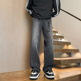 Riolio New Big boy Jeans for Men Streetwear Baggy Jeans Large size Patchwork Denim Leisure Simple Dime Pants Women Jeans Hot  jean