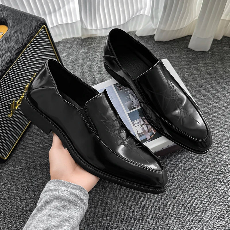 Riolio Brand design men's derby shoes Moccasins men's loafers thick soled casual men's social formal shoes