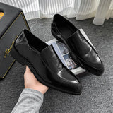 Riolio Brand design men's derby shoes Moccasins men's loafers thick soled casual men's social formal shoes