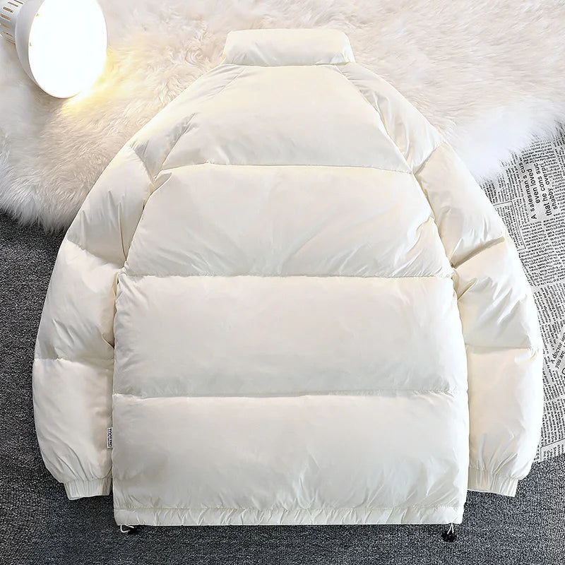 Riolio Comfortable Coat Men's Parkas Winter  Down Cotton Jacket High Quality New Solid Color Casual Youth Warm Full Zipper Top