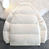 Riolio Comfortable Coat Men's Parkas Winter  Down Cotton Jacket High Quality New Solid Color Casual Youth Warm Full Zipper Top