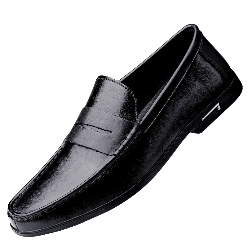 Riolio Genuine Leather Men Shoes Casual Men Loafers Breathable Office Formal Shoes Men Designer Slip on Driving Shoes Plus Size 38-46