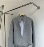 Riolio Korean Casual Sports High-end Suit Autumn Sweatshirt Fake Two-piece Spring Fashion Trend Casual Loose Suit Aesthetic Academy