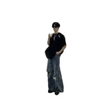 Riolio High Street Hip Hop Men and Women Trendy Personality Straight Tube Destruction Washed Jeans Autumn Loose Retro Casual Pants