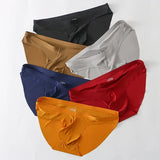 Riolio Article Spring and Summer New Ice Silk Non-marking Underwear MEN'S Triangle Pants Separate Quick-drying Youth Tide Solid Color